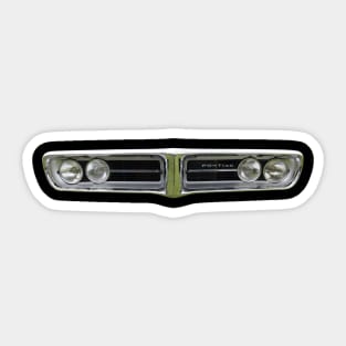 Pontiac Firebird classic 1960s American car minimalist grille photo Sticker